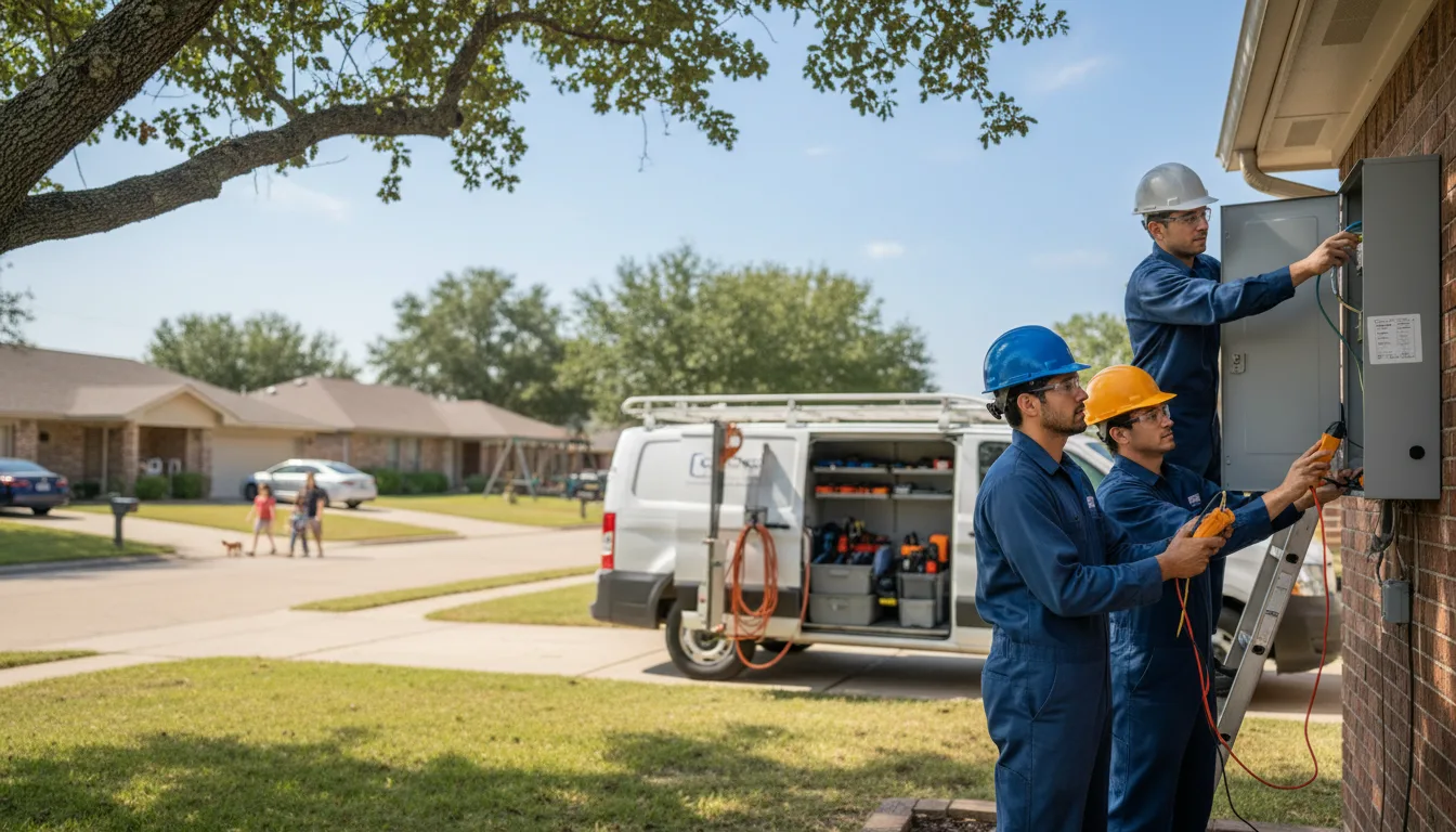 Certified electrician providing emergency electrical services in Gunter, TX